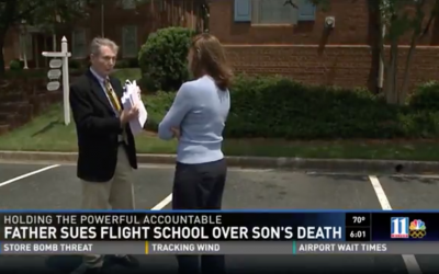 Interview on WXIA: Father sues flight school over Son’s death.