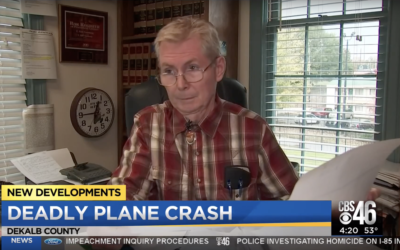 Alan Armstrong on WGCL TV News, Oct. 30, 2019: Deadly Airplane Crash in Dekalb County