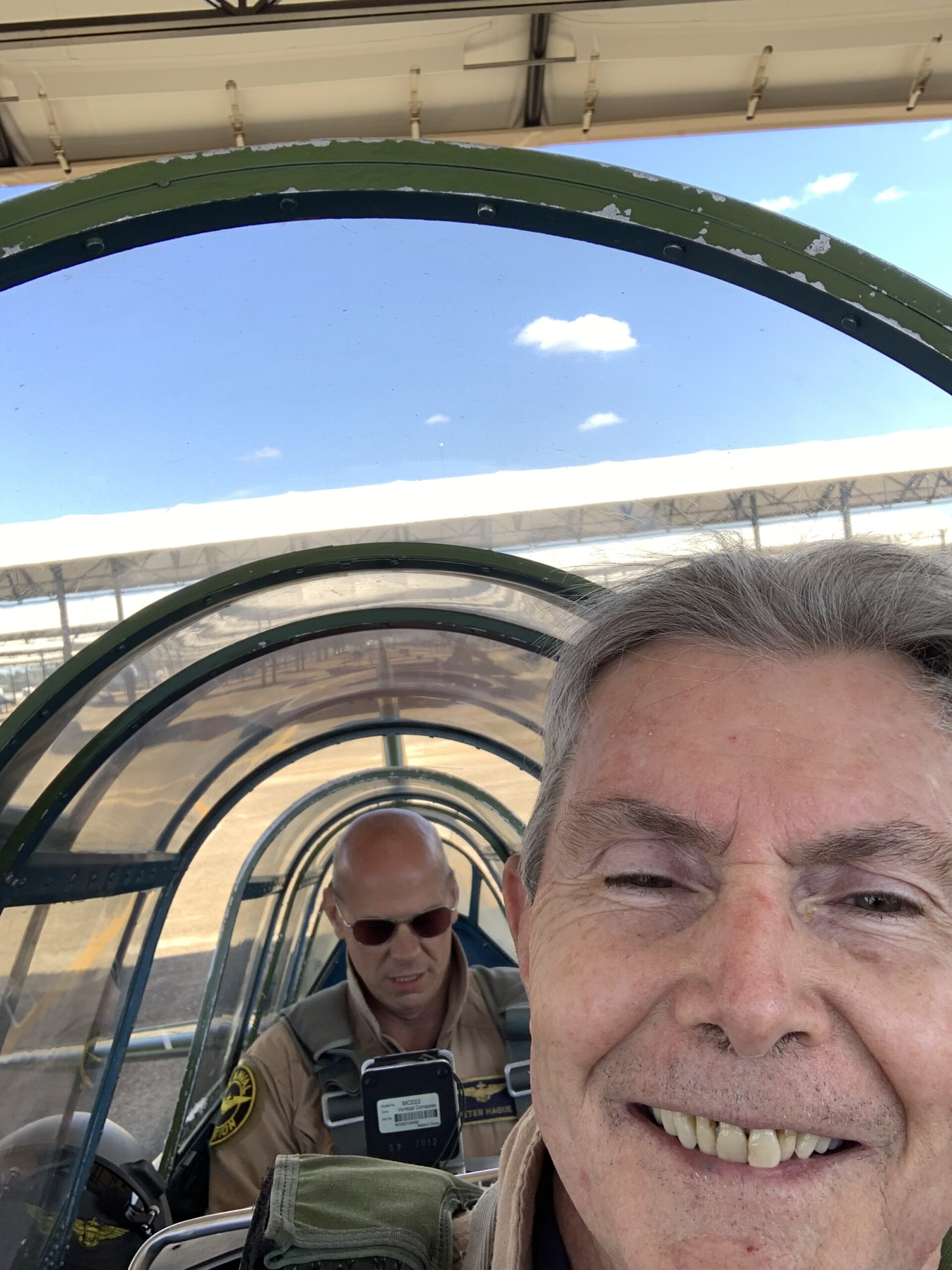 Alan and Peter Hague moments before engine start at the Columbus Air Force Base Air Show, March 25, 2022